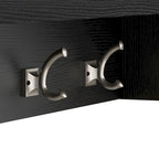 Bush Furniture Woodland Appendiabiti da Ingresso e Scarpiera con Ripiani – 6 Cestelli, 5 Ganci Appendiabiti, 113 kg, 3 Anni di Garanzia