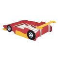 Letto a Piattaforma da Corsa a Grandezza Naturale con Ruote – Pino, Compensato e MDF, Sponde di Sicurezza, 2 Colori, Camera da Letto per Bambini