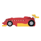 Letto a Piattaforma da Corsa a Grandezza Naturale con Ruote – Pino, Compensato e MDF, Sponde di Sicurezza, 2 Colori, Camera da Letto per Bambini