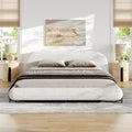 Christopher Knight Home Williams Telaio Letto Imbottito in Bouclé – Capacità 227 kg, Queen o King, Nessuna Rete a Molle Necessaria