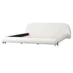 Christopher Knight Home Williams Telaio Letto Imbottito in Bouclé – Capacità 227 kg, Queen o King, Nessuna Rete a Molle Necessaria
