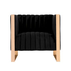 Poltrona d'Appoggio in Velluto Mid-Century con Struttura Color Oro Rosa – Set da 2, Capacità 136 kg, Completamente Assemblata