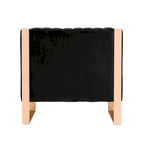 Poltrona d'Appoggio in Velluto Mid-Century con Struttura Color Oro Rosa – Set da 2, Capacità 136 kg, Completamente Assemblata