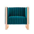 Poltrona d'Appoggio in Velluto Mid-Century con Struttura Color Oro Rosa – Set da 2, Capacità 136 kg, Completamente Assemblata