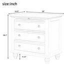 Tavolino da Divano in Legno di Pino a 3 Cassetti con Vassoio Estraibile – 4 Colori, Capacità Cassetto 25 kg