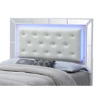 Letto matrimoniale Hollywood Hills Full Panel – Finitura Argento Champagne, Linee Pulite, 163 cm H × 152 cm L