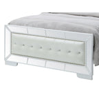 Letto matrimoniale Hollywood Hills Full Panel – Finitura Argento Champagne, Linee Pulite, 163 cm H × 152 cm L
