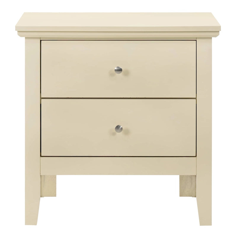 Comodino Primo a 2 Cassetti – Finitura Giallo Vivo, Antigraffio, Nessun Montaggio Richiesto, 61 cm H