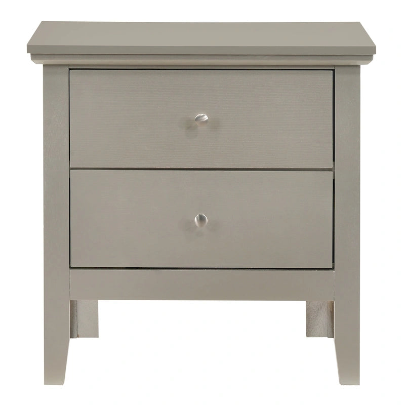 Comodino Primo a 2 Cassetti – Finitura Giallo Vivo, Antigraffio, Nessun Montaggio Richiesto, 61 cm H