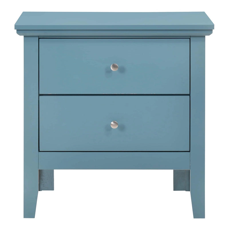 Comodino Primo a 2 Cassetti – Finitura Giallo Vivo, Antigraffio, Nessun Montaggio Richiesto, 61 cm H