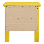 Comodino Primo a 2 Cassetti – Finitura Giallo Vivo, Antigraffio, Nessun Montaggio Richiesto, 61 cm H