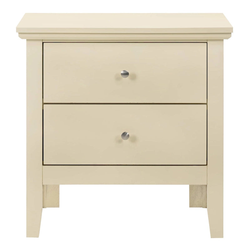 Comodino Primo a 2 Cassetti – Finitura Giallo Vivo, Antigraffio, Nessun Montaggio Richiesto, 61 cm H