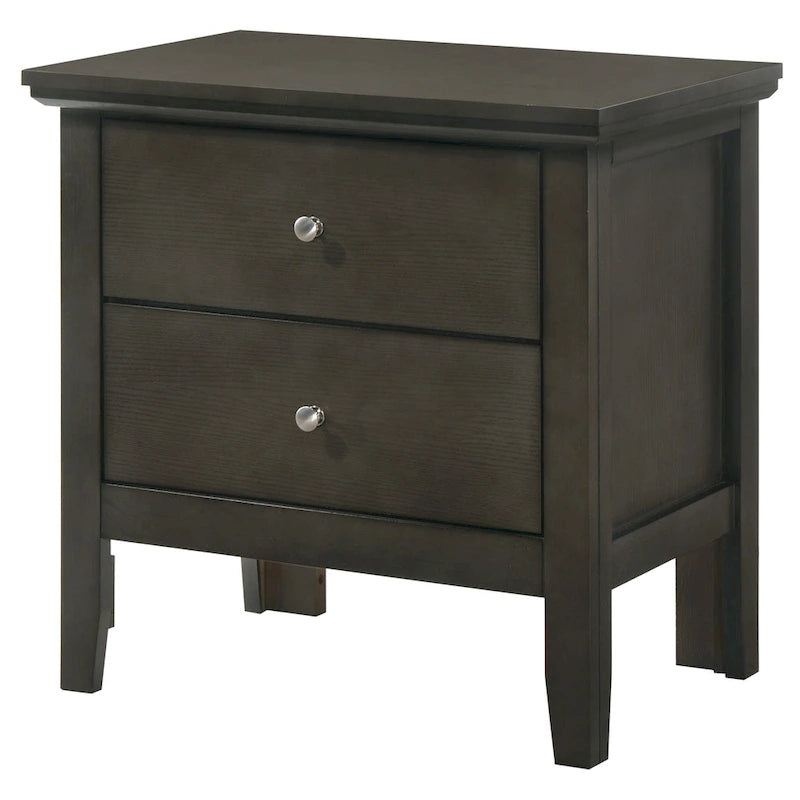 Comodino Primo a 2 Cassetti – Finitura Giallo Vivo, Antigraffio, Nessun Montaggio Richiesto, 61 cm H