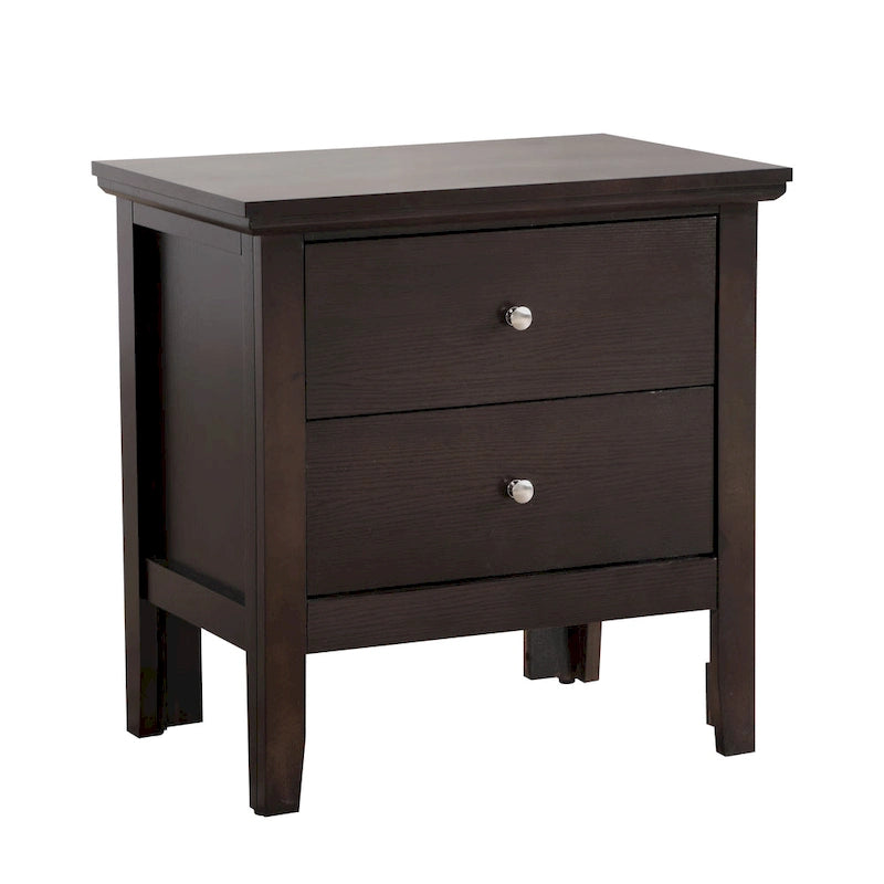 Comodino Primo a 2 Cassetti – Finitura Giallo Vivo, Antigraffio, Nessun Montaggio Richiesto, 61 cm H