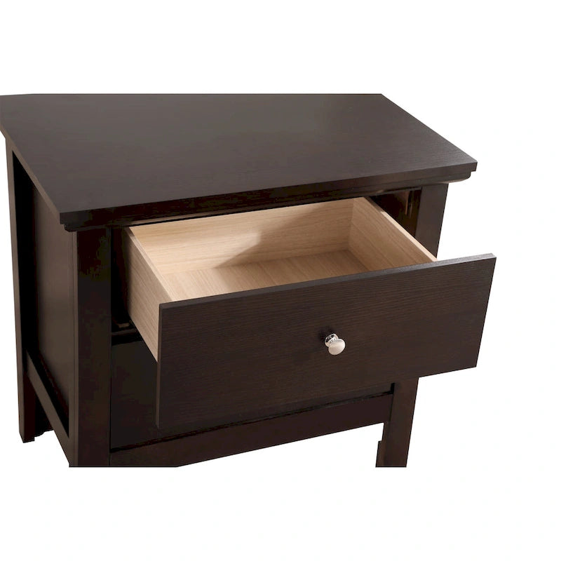 Comodino Primo a 2 Cassetti – Finitura Giallo Vivo, Antigraffio, Nessun Montaggio Richiesto, 61 cm H