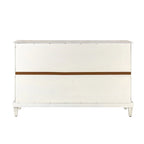 Credenza Angel tradizionale anticata – 152 cm L, motivo a rombi sulle ante, 4 ripiani regolabili