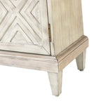 Credenza Angel tradizionale anticata – 152 cm L, motivo a rombi sulle ante, 4 ripiani regolabili