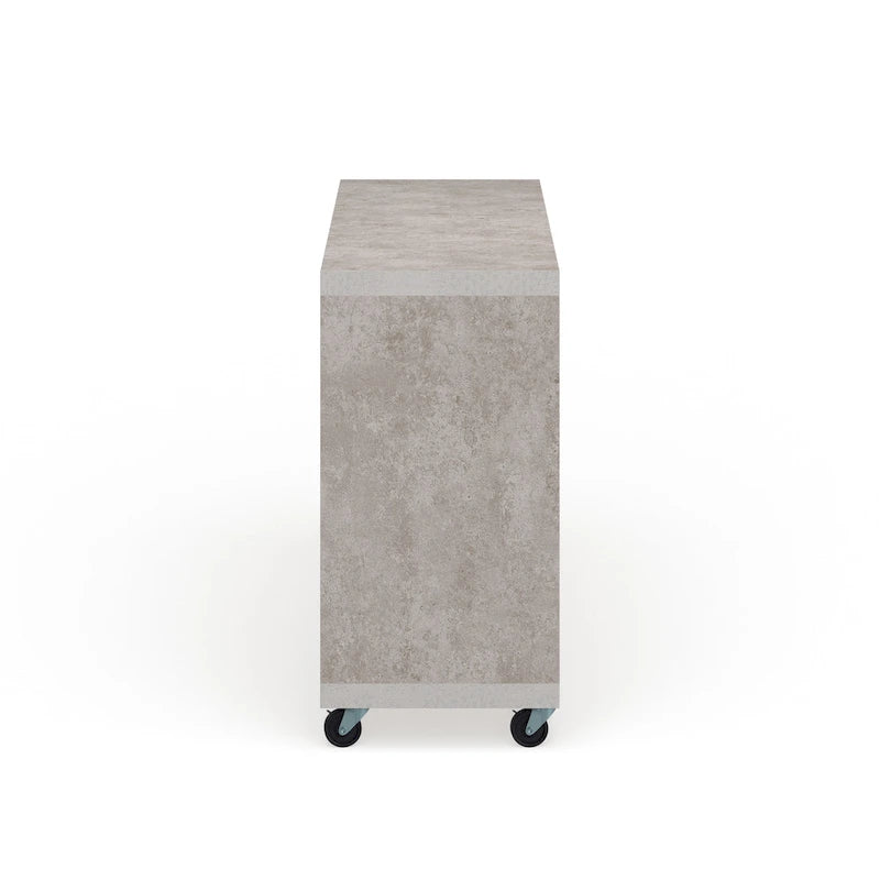 Mobili di America Sene Carrello Buffet Contemporaneo – 4 Ripiani, Portabottiglie & Portacalici, Nero o Noce