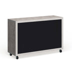 Mobili di America Sene Carrello Buffet Contemporaneo – 4 Ripiani, Portabottiglie & Portacalici, Nero o Noce