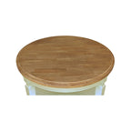 Tavolino rotondo Vista International Concepts – Parawood massiccio, ripiano inferiore, finiture multiple, 38"