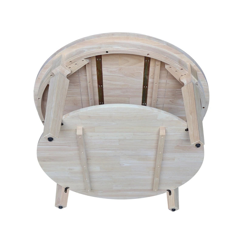 Tavolino rotondo Vista International Concepts – Parawood massiccio, ripiano inferiore, finiture multiple, 38"