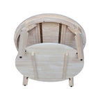 Tavolino rotondo Vista International Concepts – Parawood massiccio, ripiano inferiore, finiture multiple, 38"
