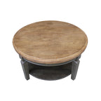 Tavolino rotondo Vista International Concepts – Parawood massiccio, ripiano inferiore, finiture multiple, 38"