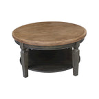 Tavolino rotondo Vista International Concepts – Parawood massiccio, ripiano inferiore, finiture multiple, 38"