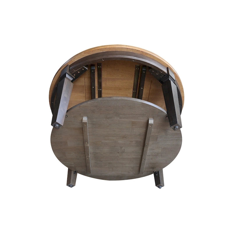 Tavolino rotondo Vista International Concepts – Parawood massiccio, ripiano inferiore, finiture multiple, 38"