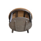 Tavolino rotondo Vista International Concepts – Parawood massiccio, ripiano inferiore, finiture multiple, 38"