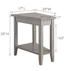 Tavolino a Cuneo Reclinabile in Legno Massello con Scaffale Espositivo – Design Salvaspazio