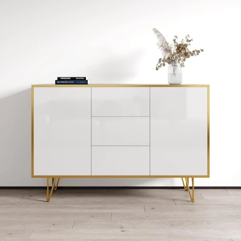Madia moderna Peri 55" – Ante laccate lucide, struttura opaca, buffet e credenza di fabbricazione UE