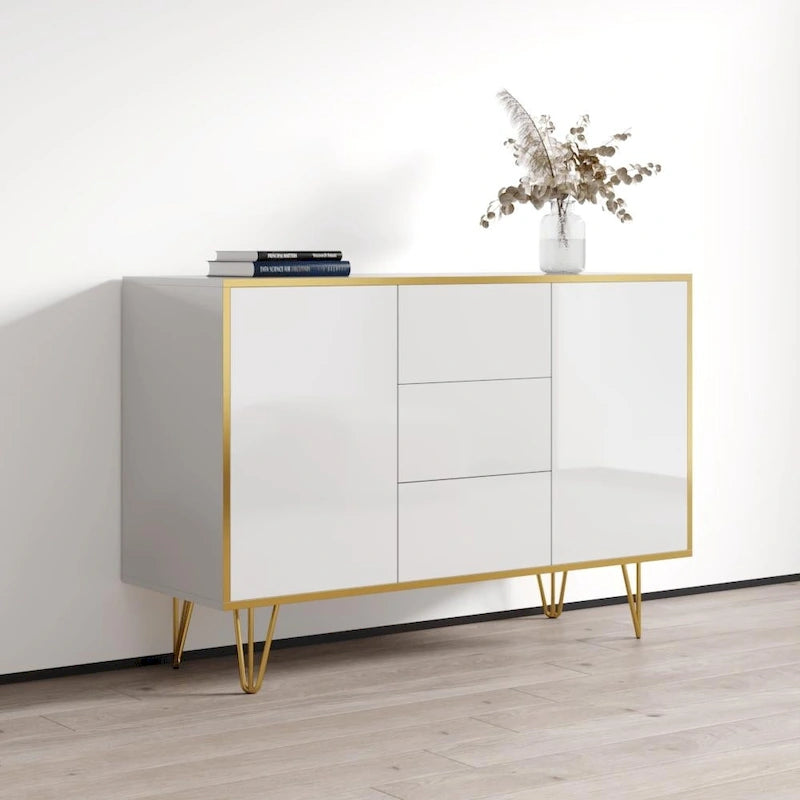 Madia moderna Peri 55" – Ante laccate lucide, struttura opaca, buffet e credenza di fabbricazione UE