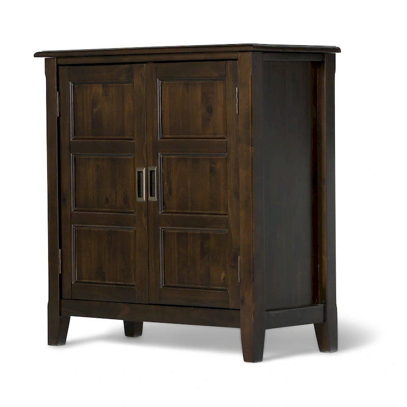 Mobiletto basso contenitore WYNDENHALL Portland in legno massello – 30"L, 2 ripiani regolabili, finitura laccata NC, 1 anno di garanzia