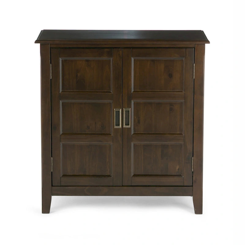 Mobiletto basso contenitore WYNDENHALL Portland in legno massello – 30"L, 2 ripiani regolabili, finitura laccata NC, 1 anno di garanzia