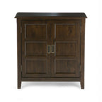 Mobiletto basso contenitore WYNDENHALL Portland in legno massello – 30"L, 2 ripiani regolabili, finitura laccata NC, 1 anno di garanzia