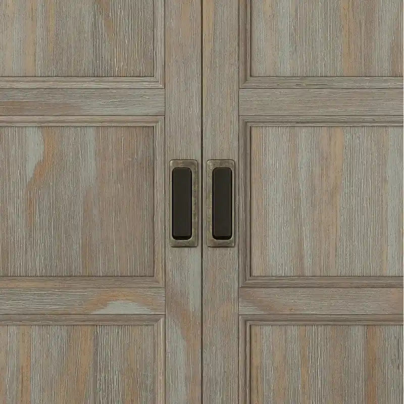 Mobiletto basso contenitore WYNDENHALL Portland in legno massello – 30"L, 2 ripiani regolabili, finitura laccata NC, 1 anno di garanzia