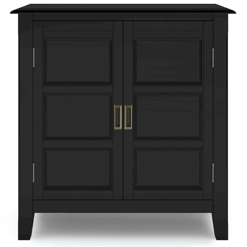 Mobiletto basso contenitore WYNDENHALL Portland in legno massello – 30"L, 2 ripiani regolabili, finitura laccata NC, 1 anno di garanzia