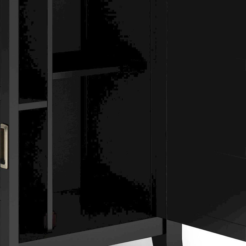 Mobiletto basso contenitore WYNDENHALL Portland in legno massello – 30"L, 2 ripiani regolabili, finitura laccata NC, 1 anno di garanzia