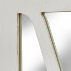 Simple Living Reflections Credenza Specchio – Ante a X, 3 Ripiani Regolabili, Finitura Invecchiata, 132 cm L