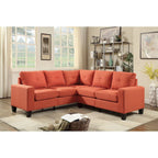 Glory Furniture Divano Sezionale in Tessuto Twill Newbury – Seduta con Molle Insacchettate, Larghezza 82", Ideale per Spazi Piccoli