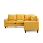 Glory Furniture Divano Sezionale in Tessuto Twill Newbury – Seduta con Molle Insacchettate, Larghezza 82", Ideale per Spazi Piccoli