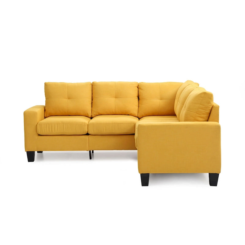 Glory Furniture Divano Sezionale in Tessuto Twill Newbury – Seduta con Molle Insacchettate, Larghezza 82", Ideale per Spazi Piccoli