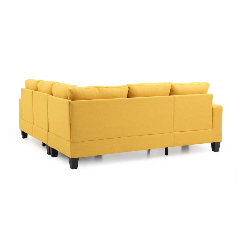 Glory Furniture Divano Sezionale in Tessuto Twill Newbury – Seduta con Molle Insacchettate, Larghezza 82", Ideale per Spazi Piccoli