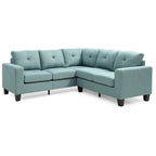 Glory Furniture Divano Sezionale in Tessuto Twill Newbury – Seduta con Molle Insacchettate, Larghezza 82", Ideale per Spazi Piccoli