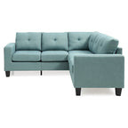 Glory Furniture Divano Sezionale in Tessuto Twill Newbury – Seduta con Molle Insacchettate, Larghezza 82", Ideale per Spazi Piccoli