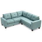 Glory Furniture Divano Sezionale in Tessuto Twill Newbury – Seduta con Molle Insacchettate, Larghezza 82", Ideale per Spazi Piccoli