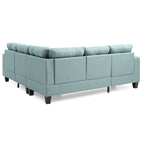 Glory Furniture Divano Sezionale in Tessuto Twill Newbury – Seduta con Molle Insacchettate, Larghezza 82", Ideale per Spazi Piccoli