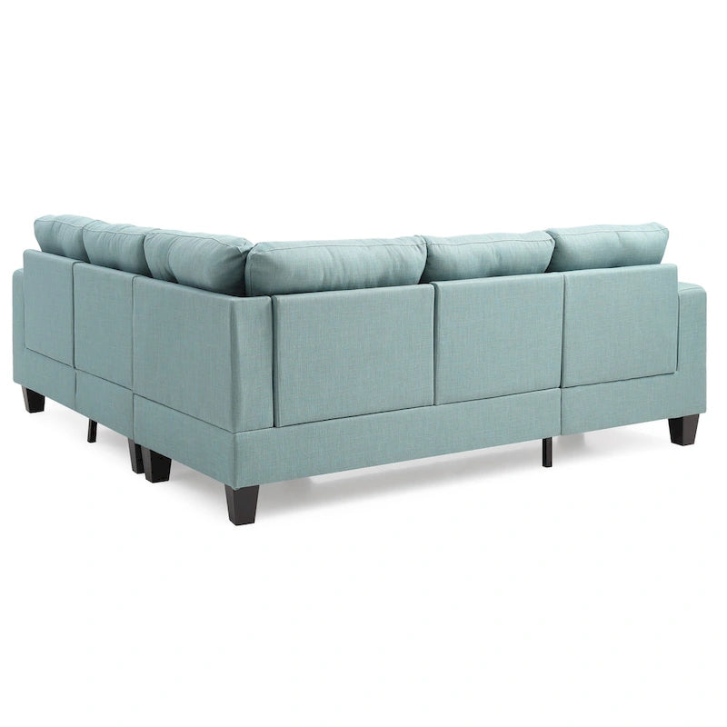 Glory Furniture Divano Sezionale in Tessuto Twill Newbury – Seduta con Molle Insacchettate, Larghezza 82", Ideale per Spazi Piccoli