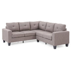 Glory Furniture Divano Sezionale in Tessuto Twill Newbury – Seduta con Molle Insacchettate, Larghezza 82", Ideale per Spazi Piccoli